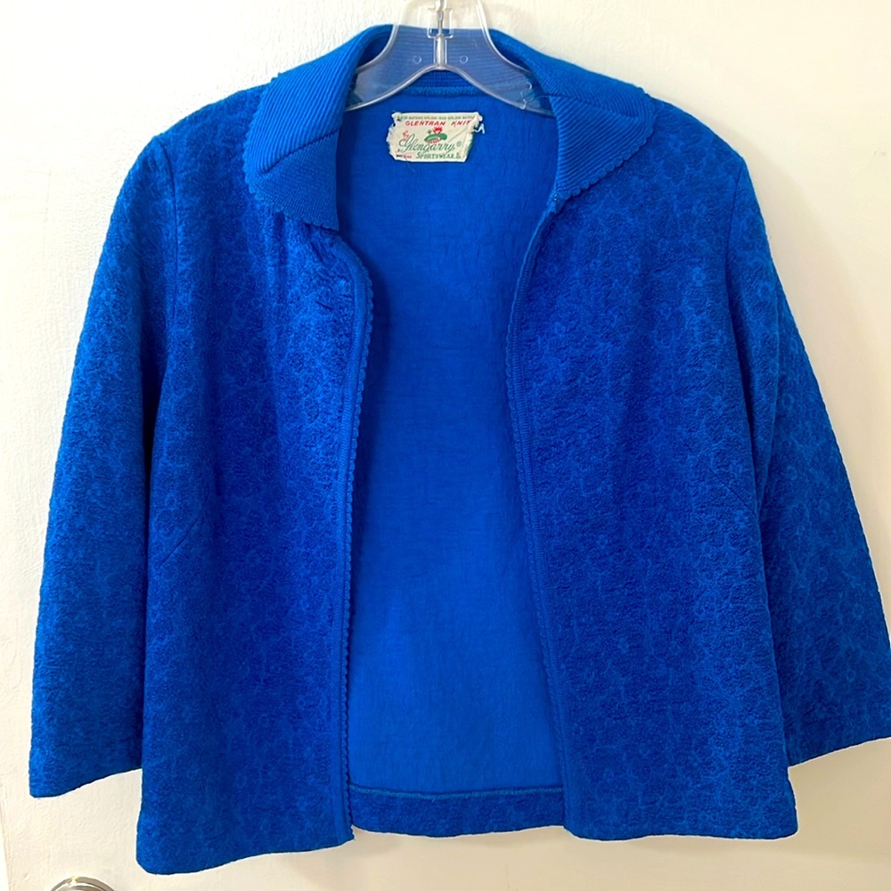 Vintage royal blue Glengarry shrug jacket